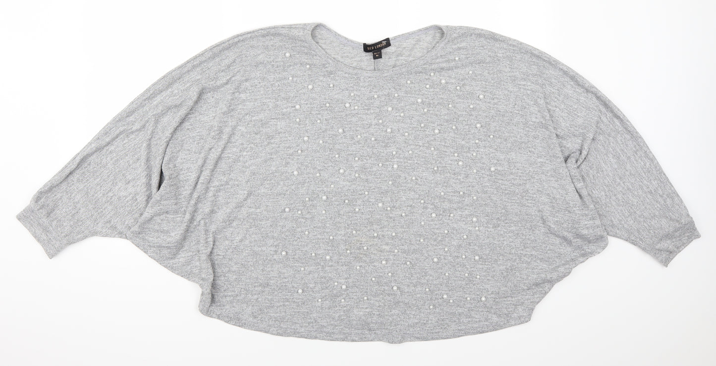 QED London Womens Grey   Pullover Sweatshirt One Size