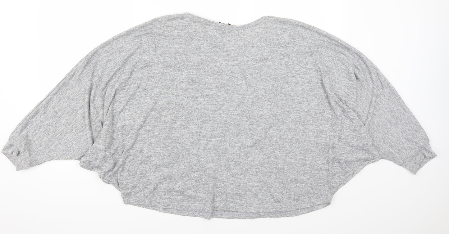 QED London Womens Grey   Pullover Sweatshirt One Size