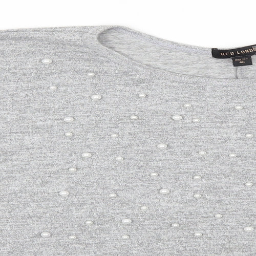 QED London Womens Grey   Pullover Sweatshirt One Size