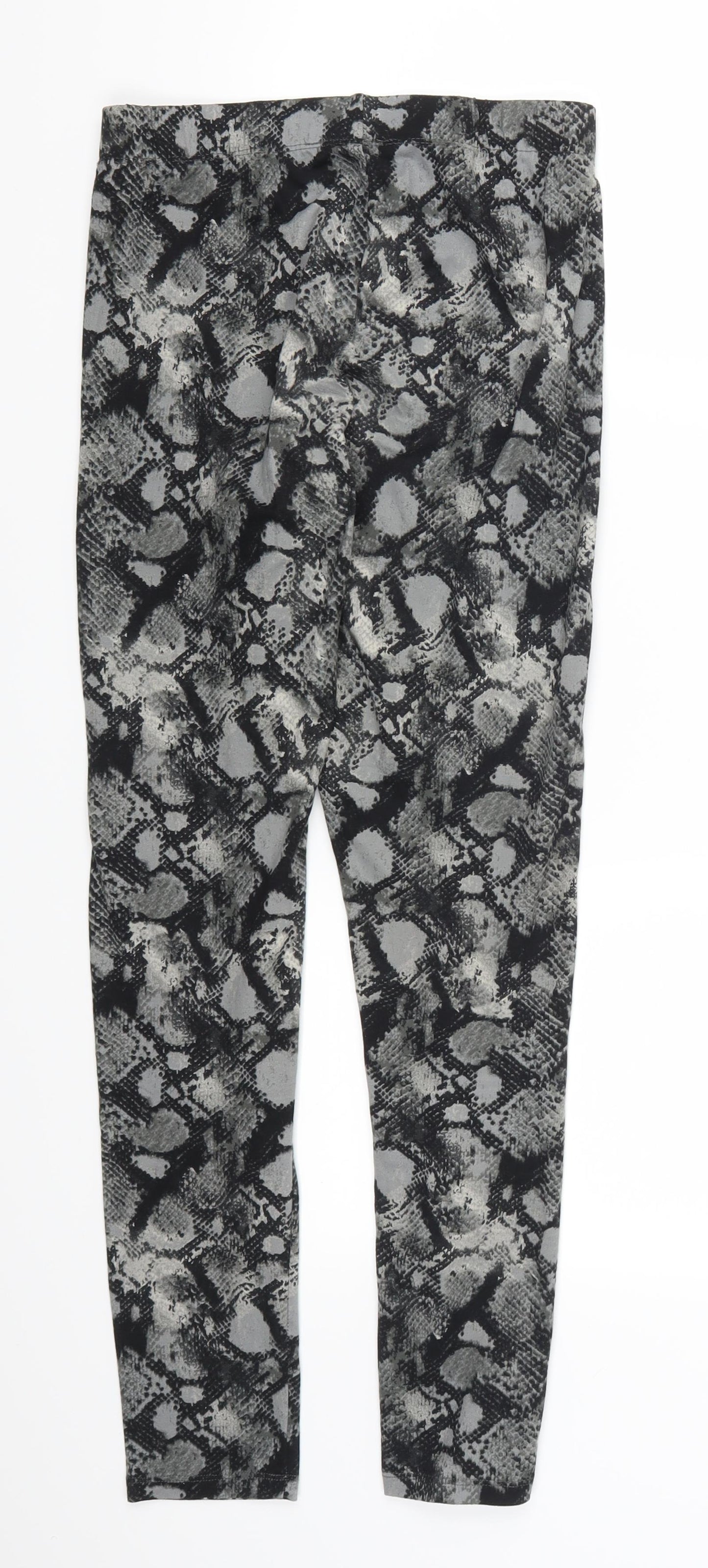 Primark Womens Grey Animal Print  Carrot Leggings Size 6 L26 in