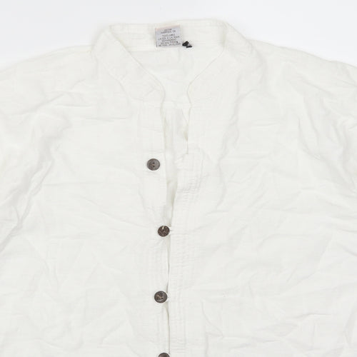 And Made Collection Mens White    Button-Up Size S