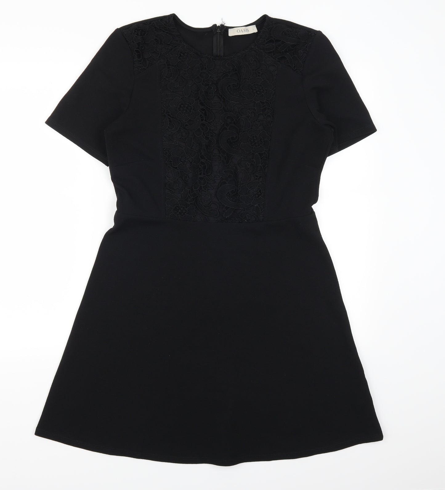 Oasis Womens Black   Skater Dress  Size L