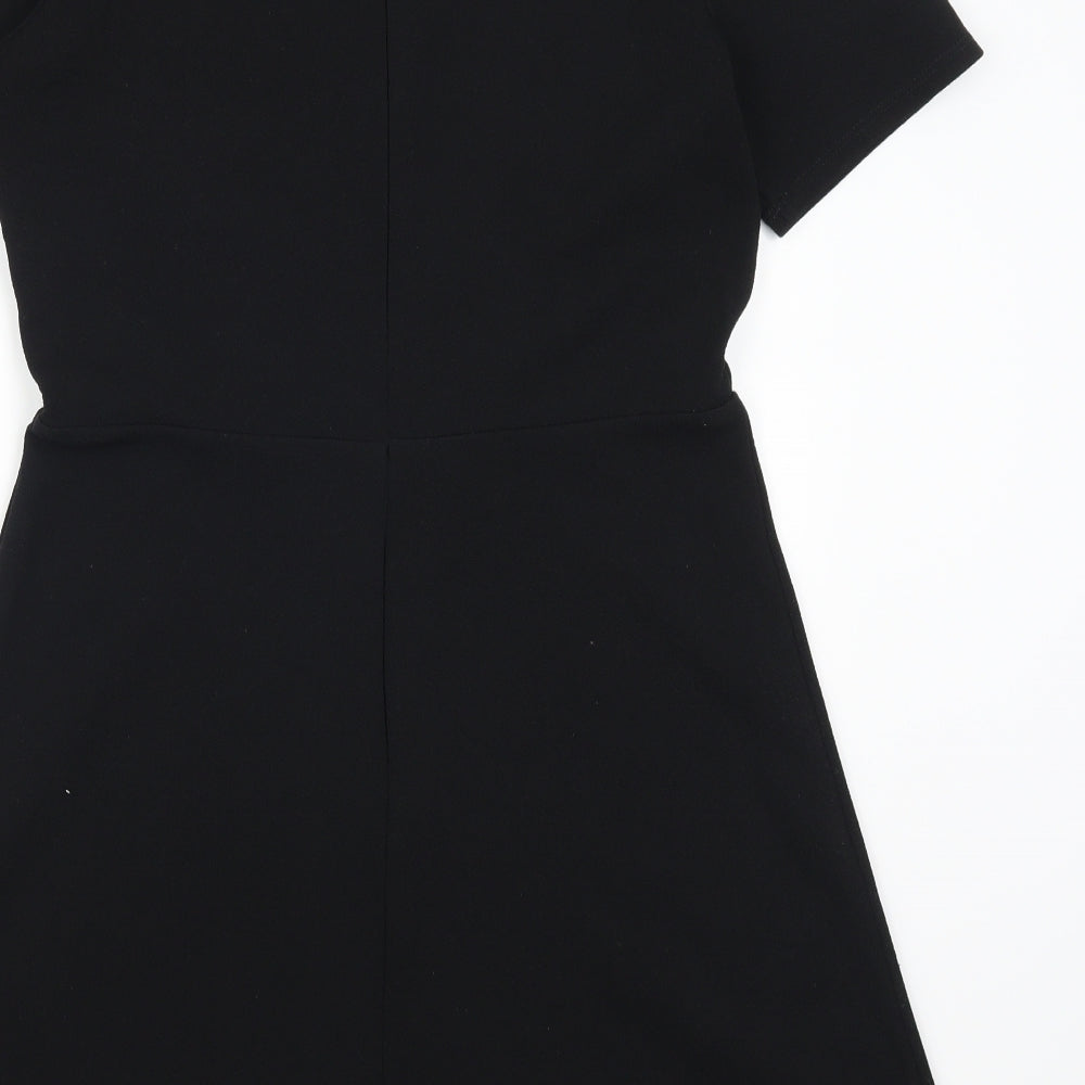 Oasis Womens Black   Skater Dress  Size L
