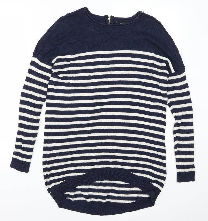 Atmosphere Womens Blue Striped  Pullover Jumper Size 6