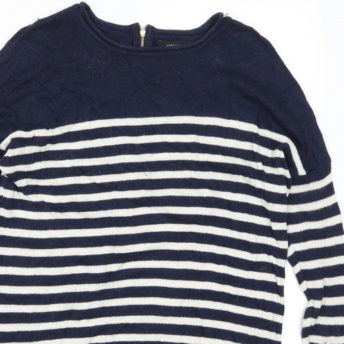 Atmosphere Womens Blue Striped  Pullover Jumper Size 6