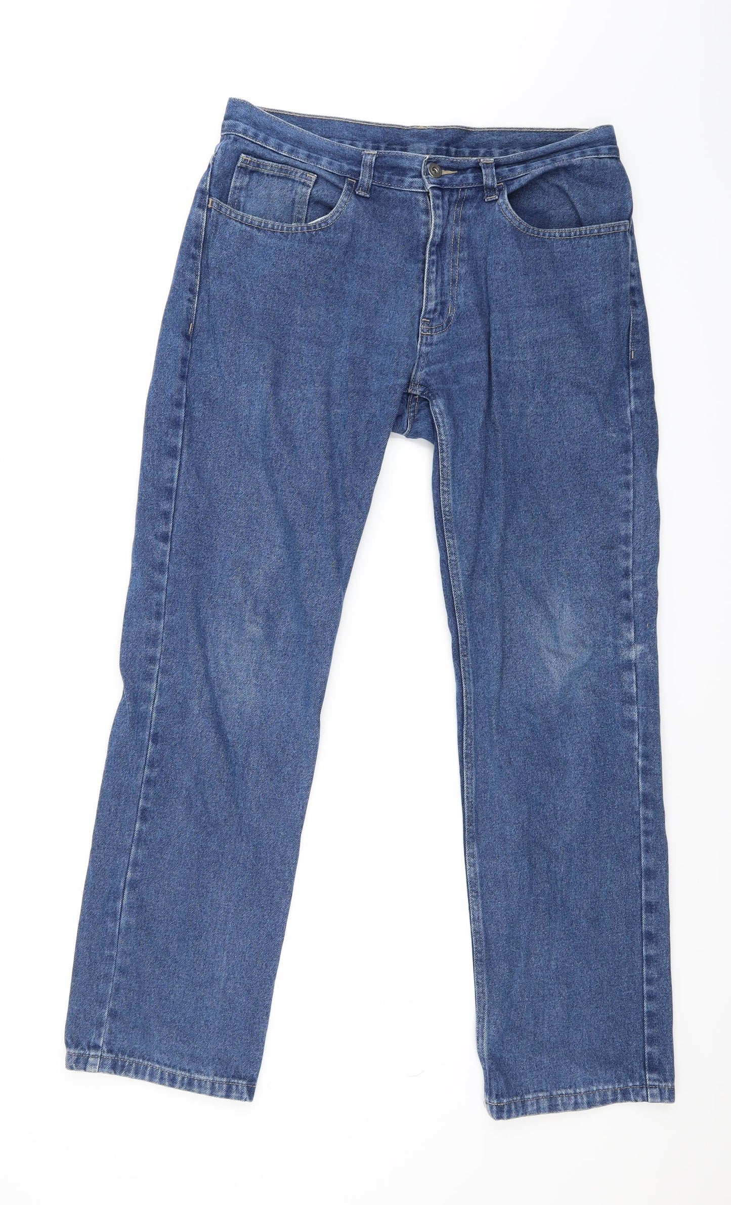 George Mens Blue  Denim Straight Jeans Size 34 in L31 in