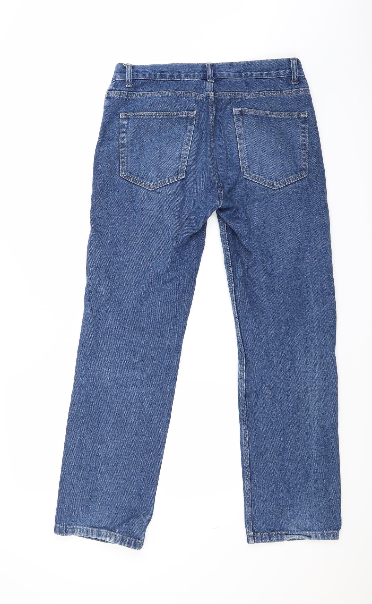George Mens Blue  Denim Straight Jeans Size 34 in L31 in