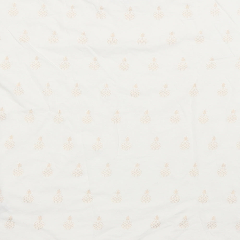 Marks and Spencer Girls White Geometric  Basic T-Shirt Size 10-11 Years  - Pineapple