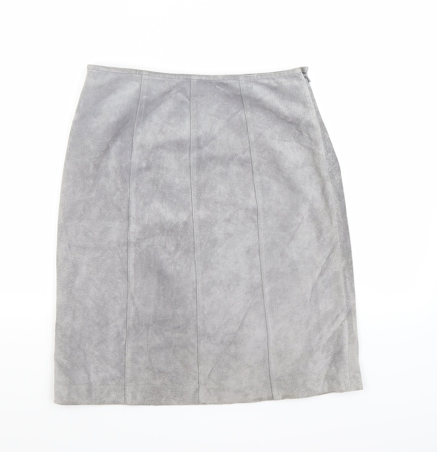 Ann Taylor Womens Grey   Straight & Pencil Skirt Size 6  - Suede