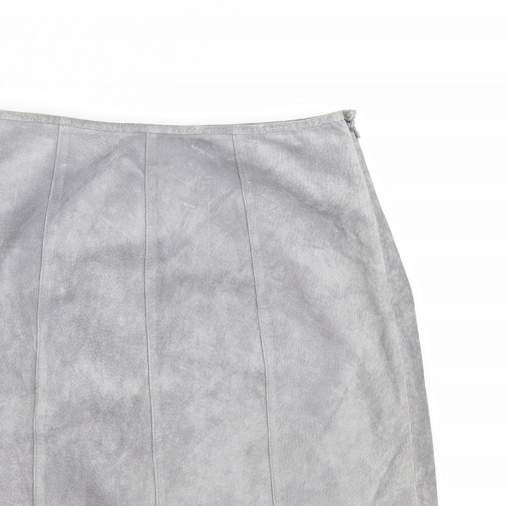 Ann Taylor Womens Grey   Straight & Pencil Skirt Size 6  - Suede
