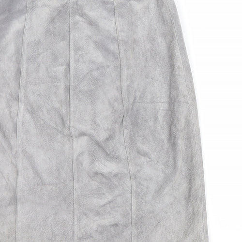Ann Taylor Womens Grey   Straight & Pencil Skirt Size 6  - Suede