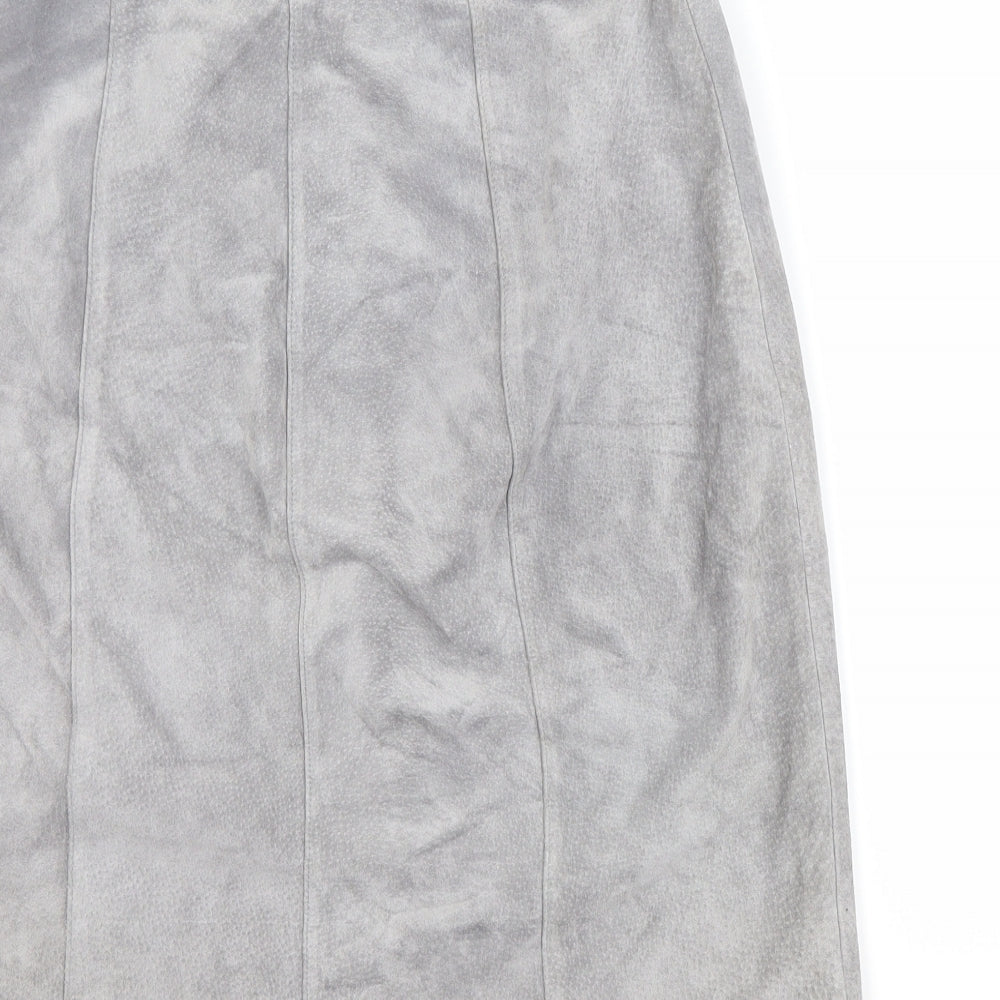 Ann Taylor Womens Grey   Straight & Pencil Skirt Size 6  - Suede