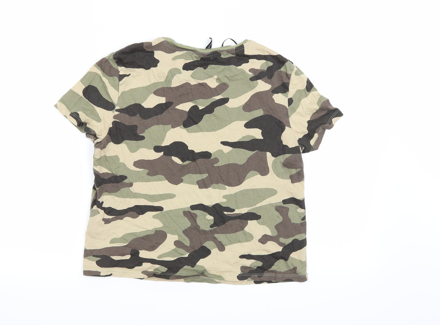 Divided by H&M Boys Green Camouflage  Basic T-Shirt Size S