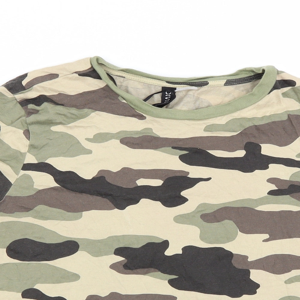 Divided by H&M Boys Green Camouflage  Basic T-Shirt Size S
