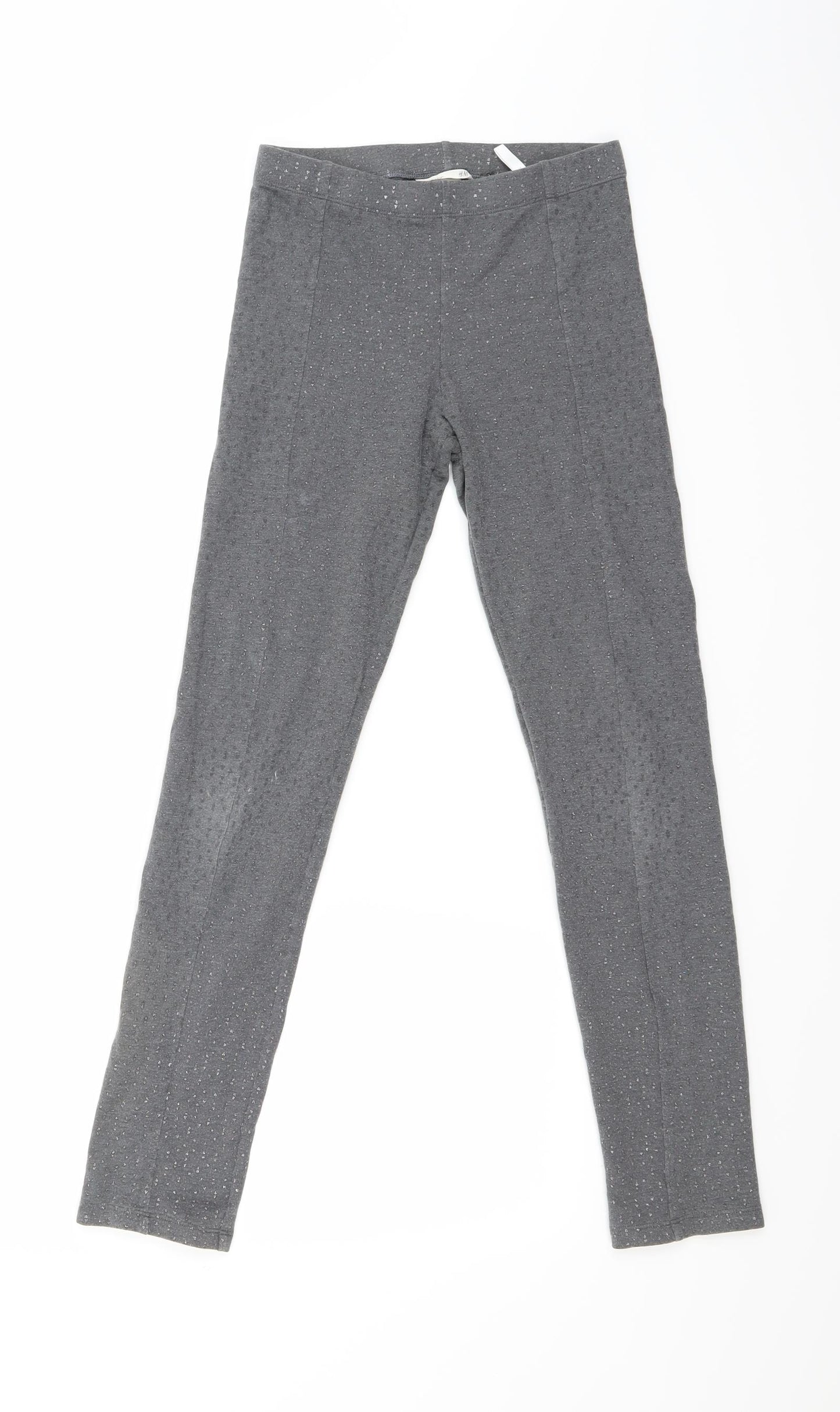 H&M Girls Grey Geometric  Carrot Trousers Size 12-13 Years