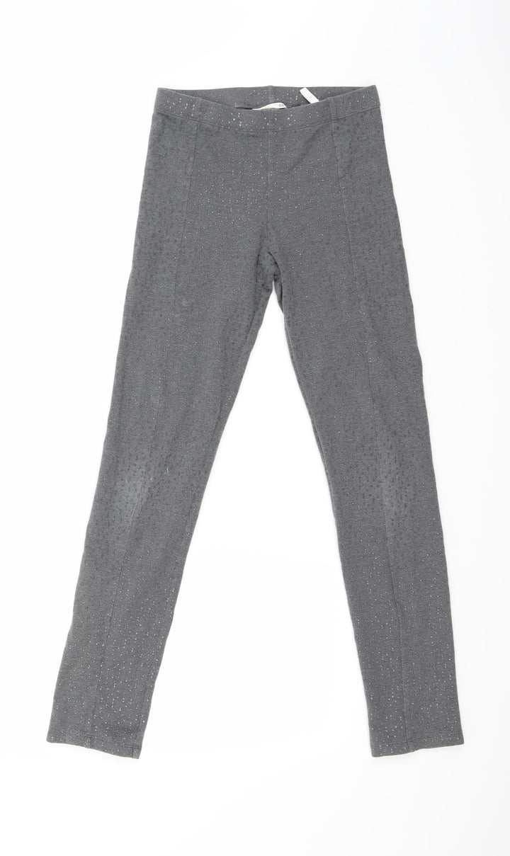 H&M Girls Grey Geometric  Carrot Trousers Size 12-13 Years