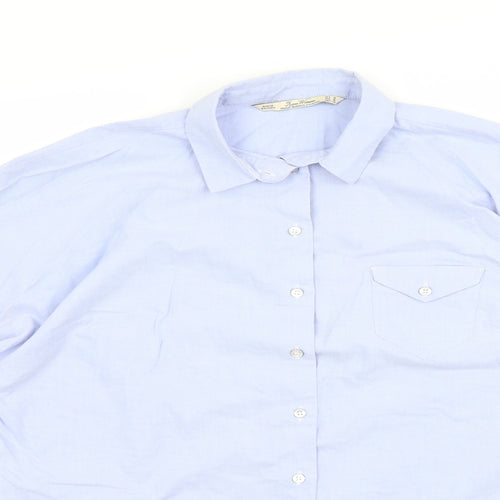 Leana Woman Womens Blue   Basic Button-Up Size 12