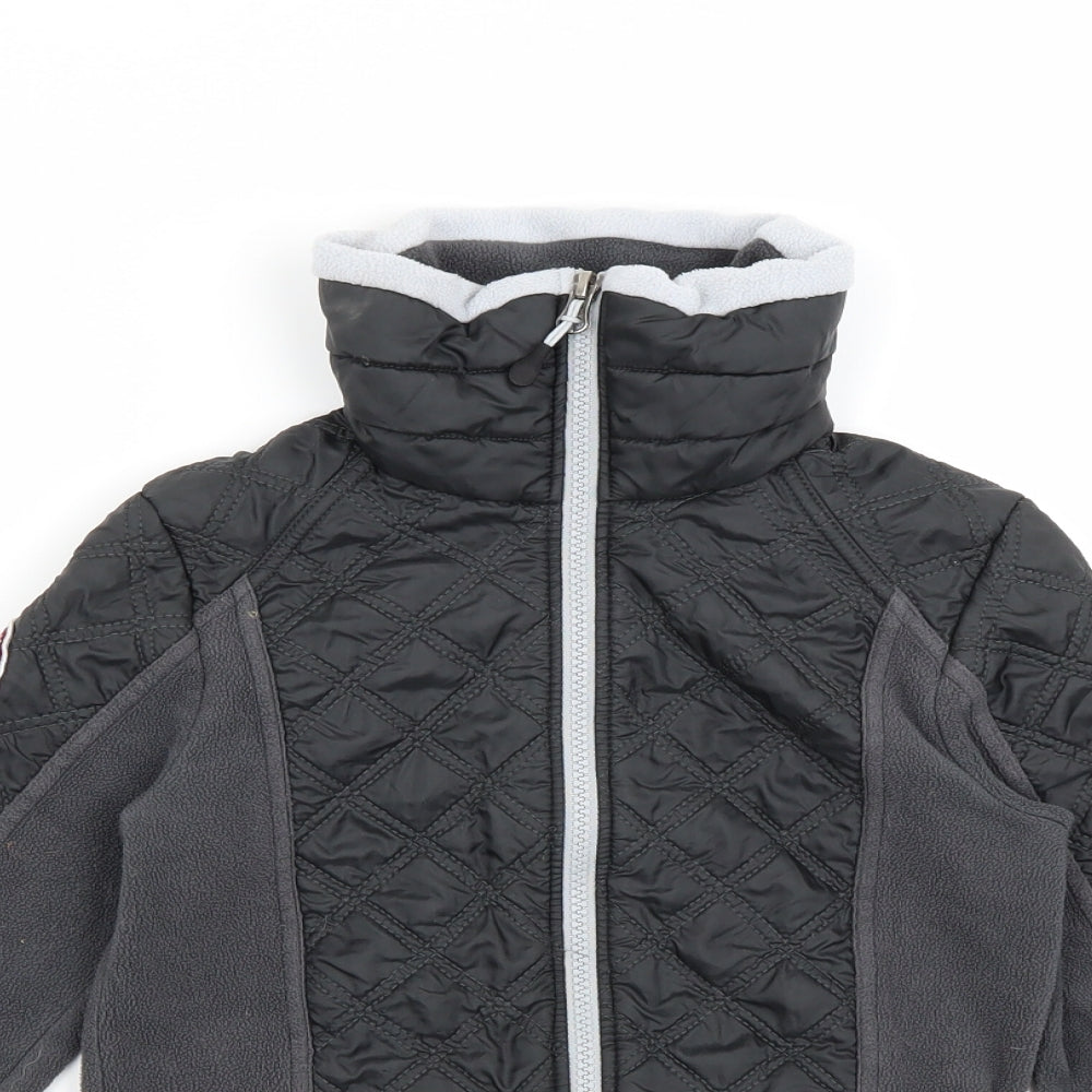 DECATHLON Boys Black  Fleece Jacket Coat Size 9-10 Years