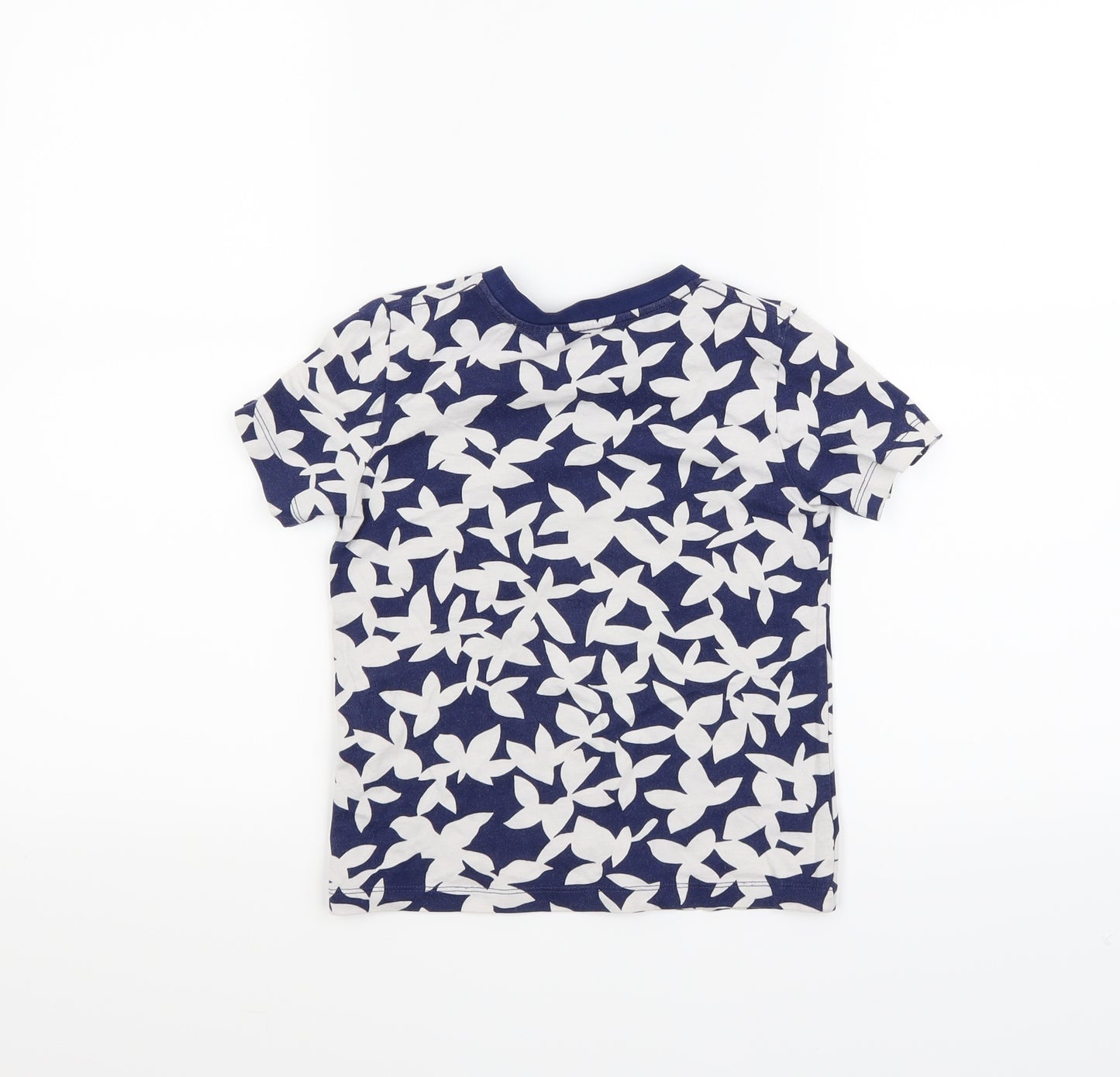 Arket Boys Blue Geometric  Pullover T-Shirt Size 5-6 Years