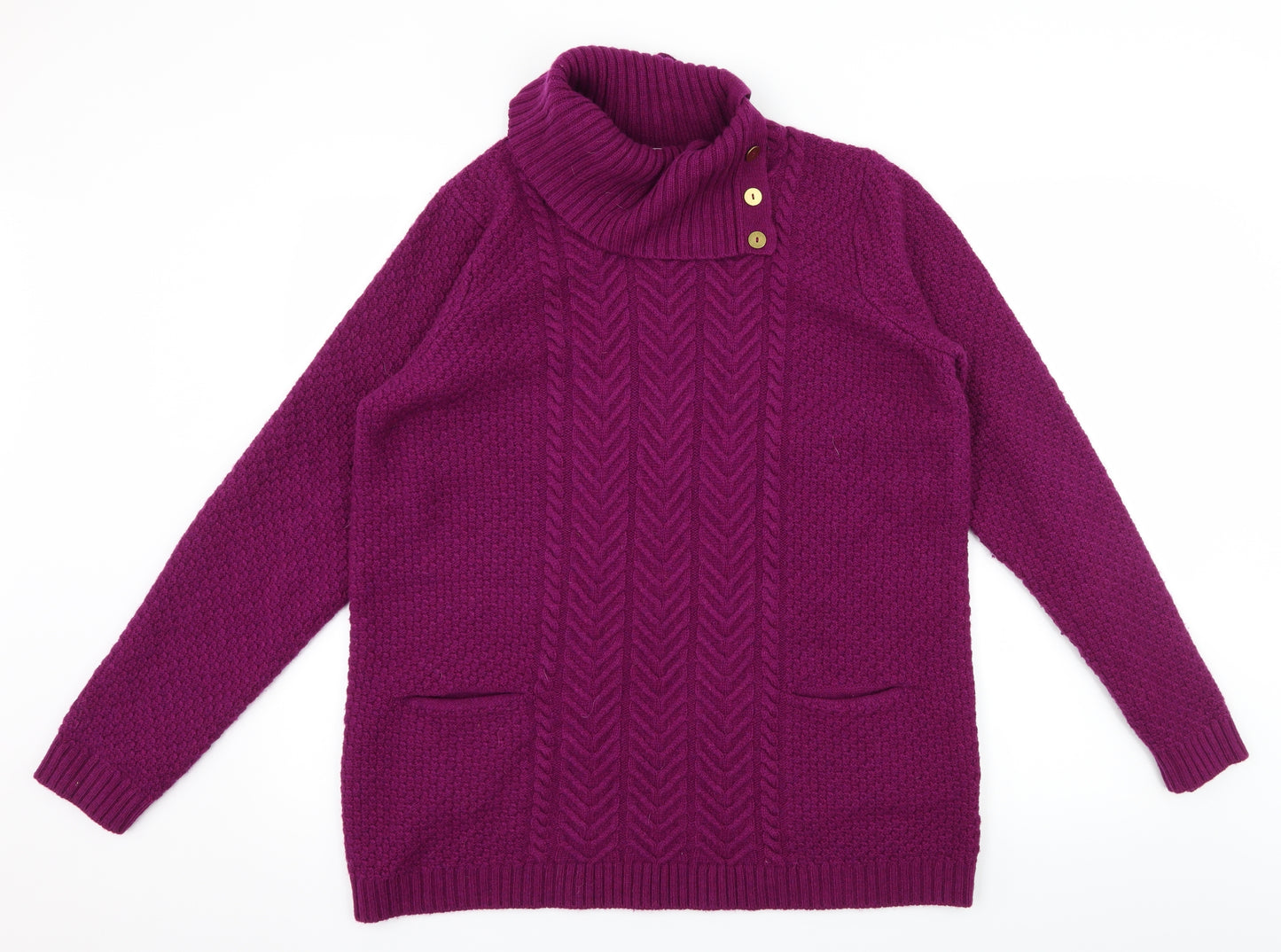 Tulchan Womens Purple  Knit Pullover Jumper Size 16
