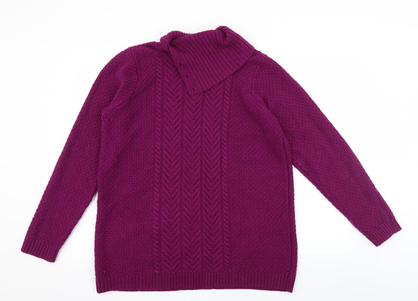 Tulchan Womens Purple  Knit Pullover Jumper Size 16