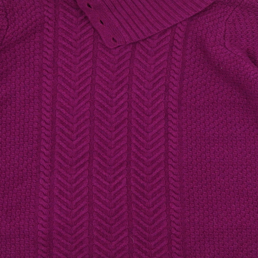 Tulchan Womens Purple  Knit Pullover Jumper Size 16