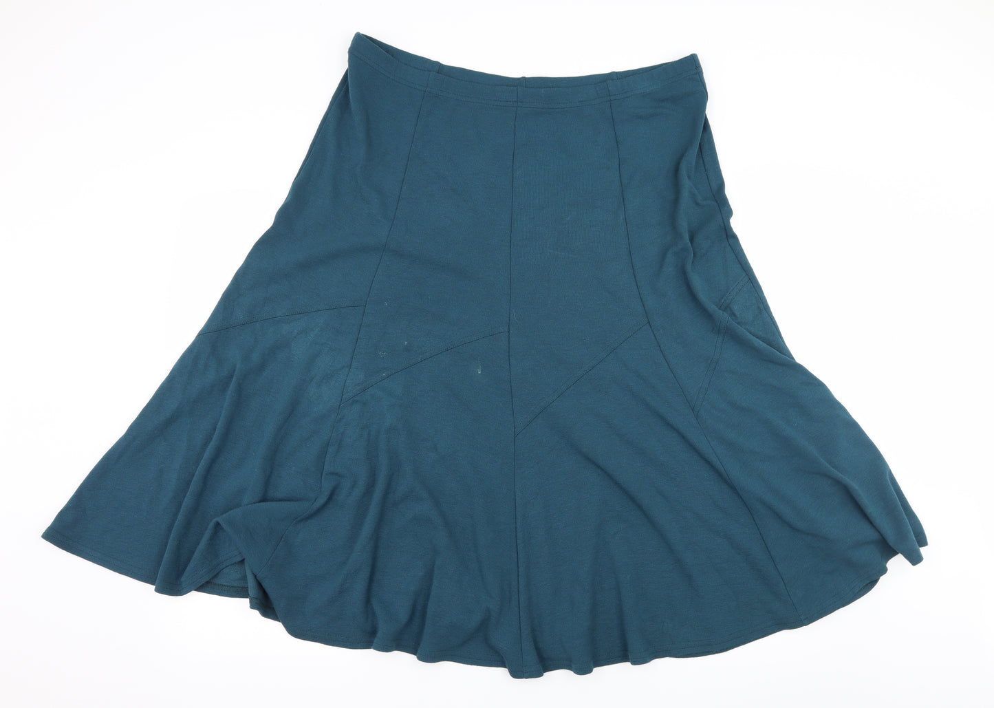 Heather Valley Womens Blue  Jersey Flare Skirt Size 18