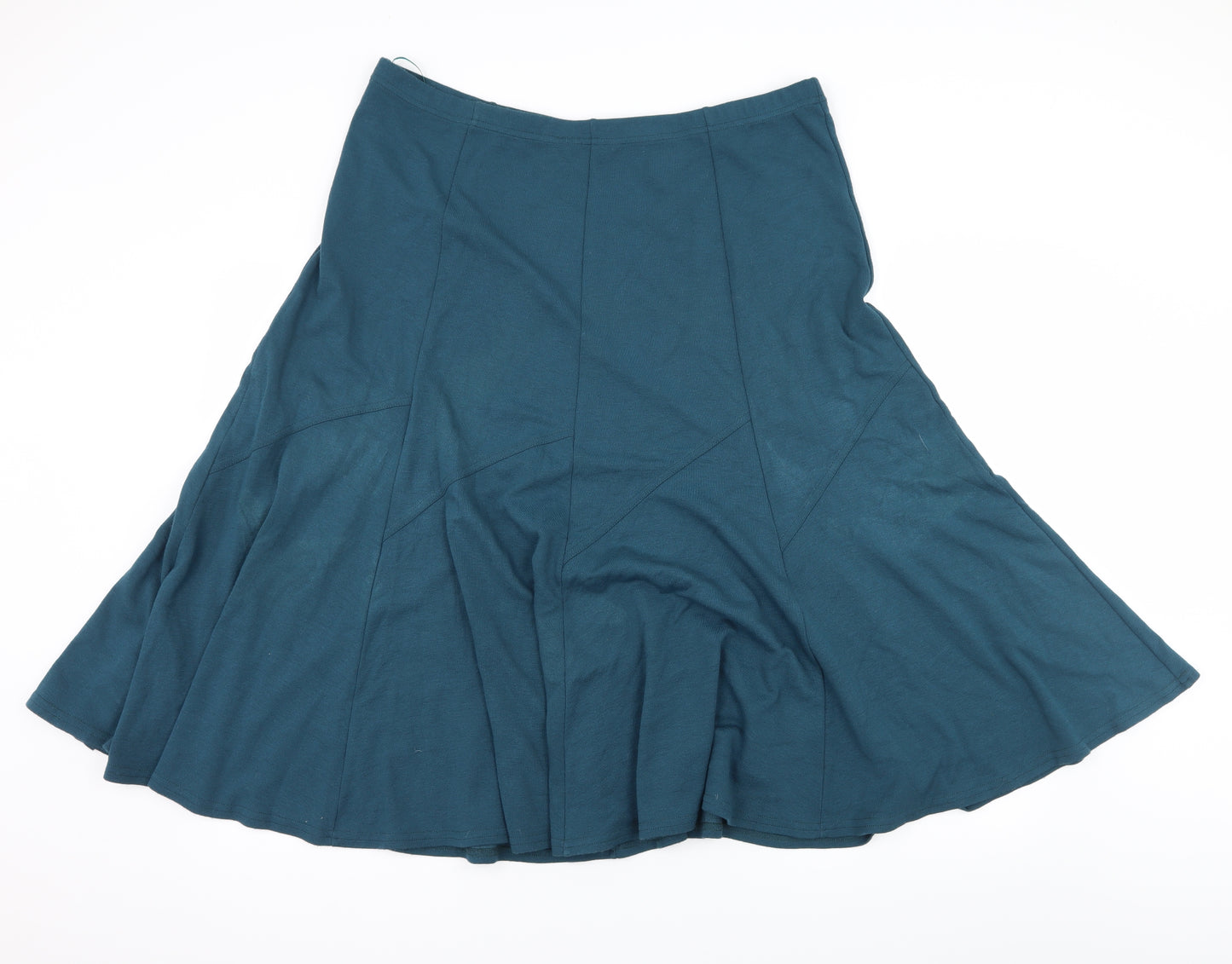 Heather Valley Womens Blue  Jersey Flare Skirt Size 18