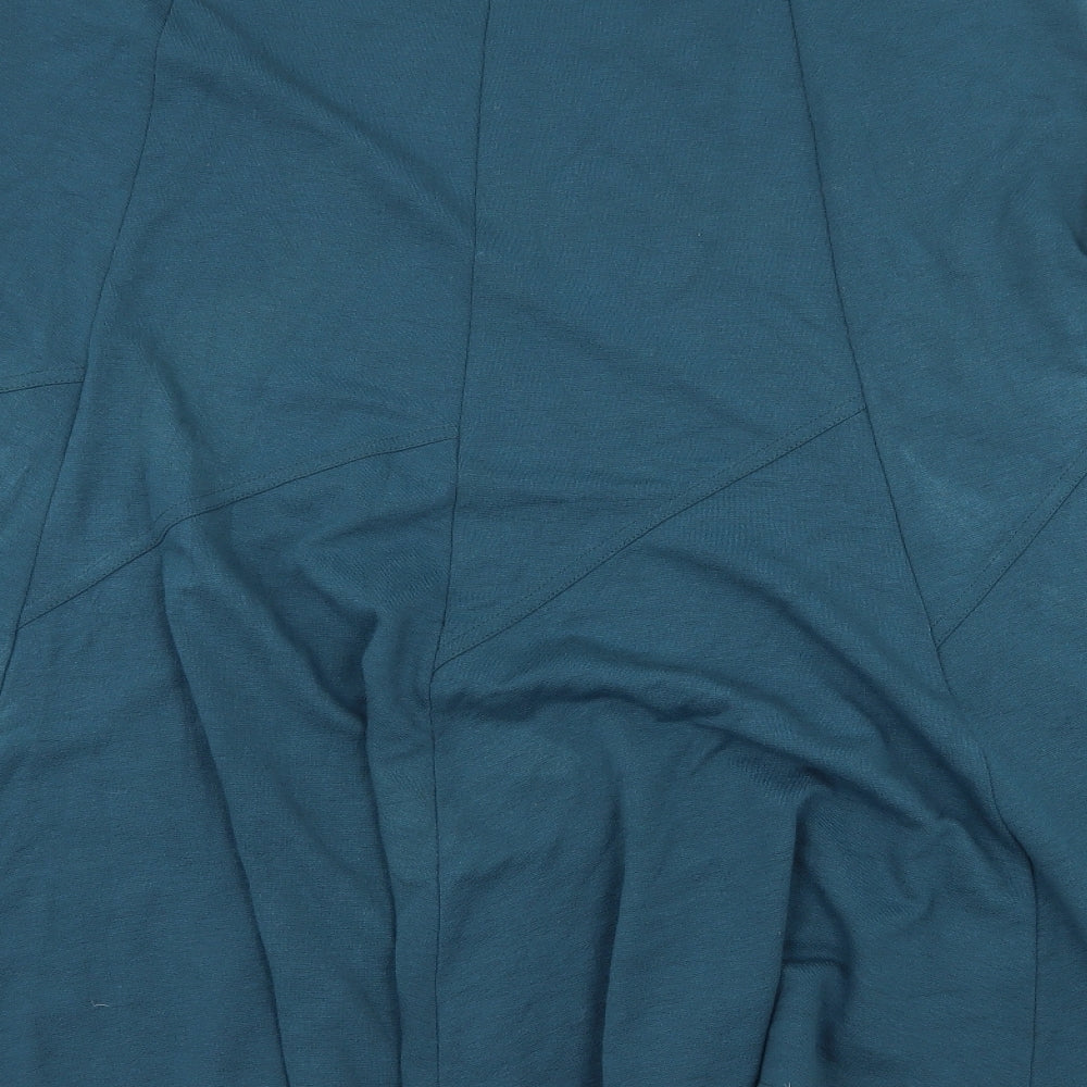 Heather Valley Womens Blue  Jersey Flare Skirt Size 18
