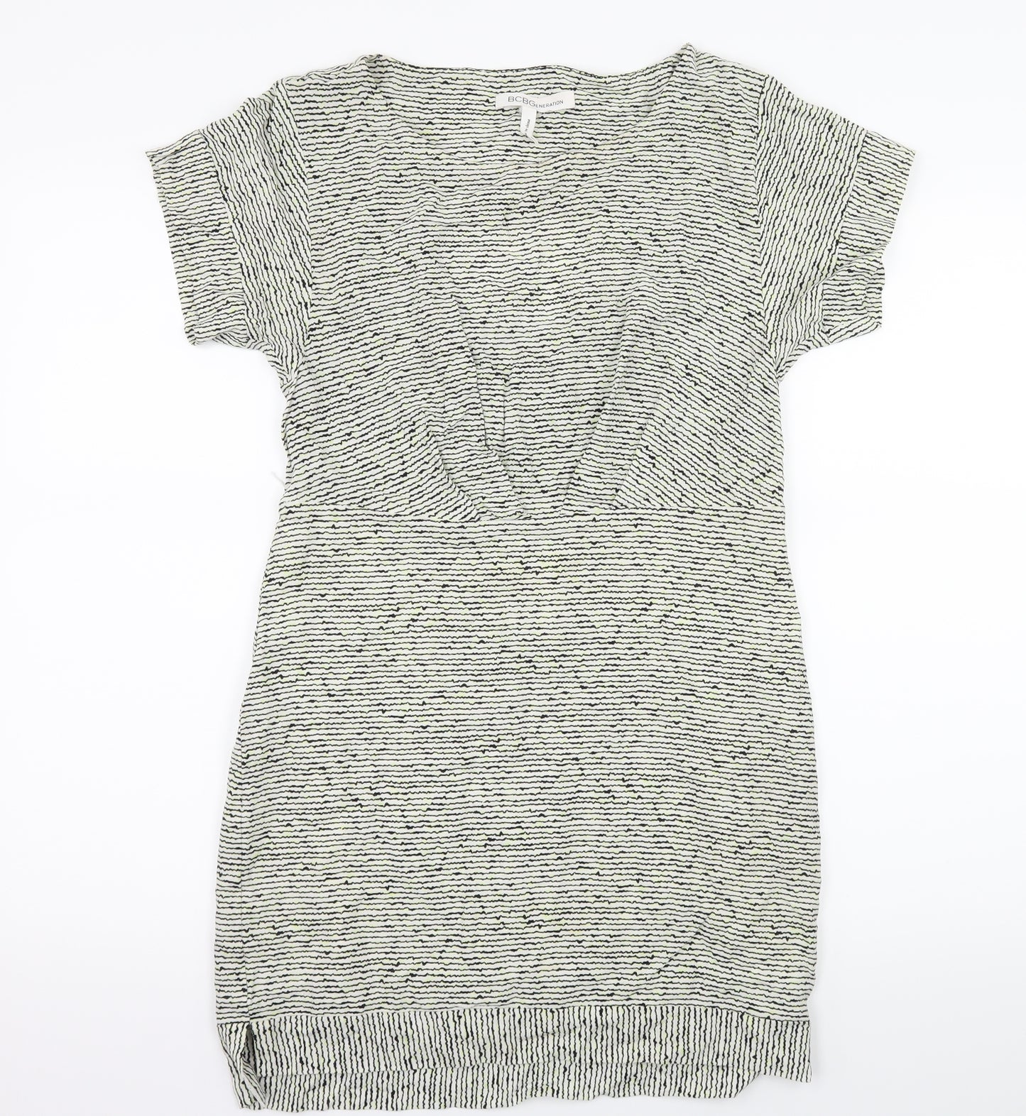 BCBGeneration Womens Ivory Striped  A-Line  Size XS  - Open back