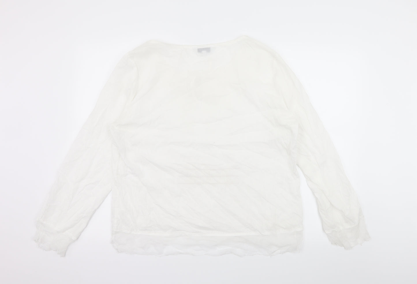 EAST Womens White   Basic Blouse Size 16