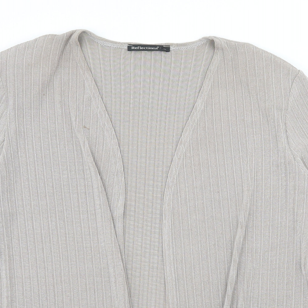 Reflections Womens Grey  Jersey Cardigan Jumper Size XL