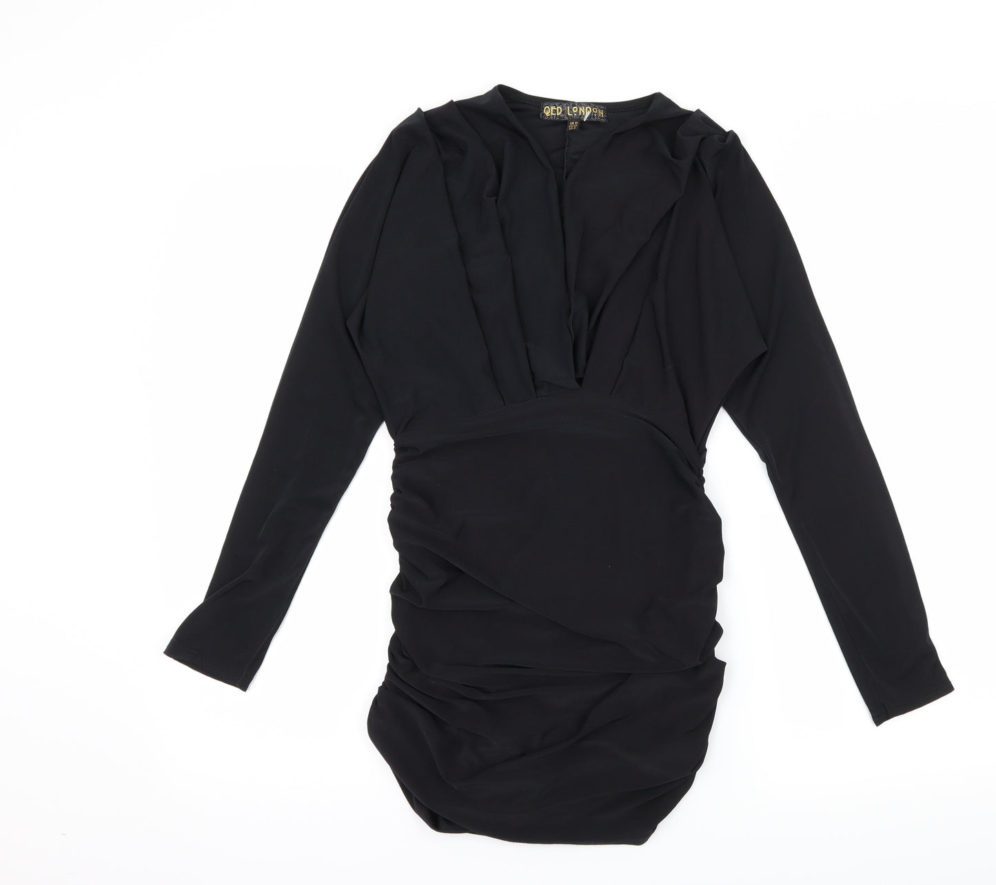 QED London Womens Black  Jersey Bodycon  Size 12