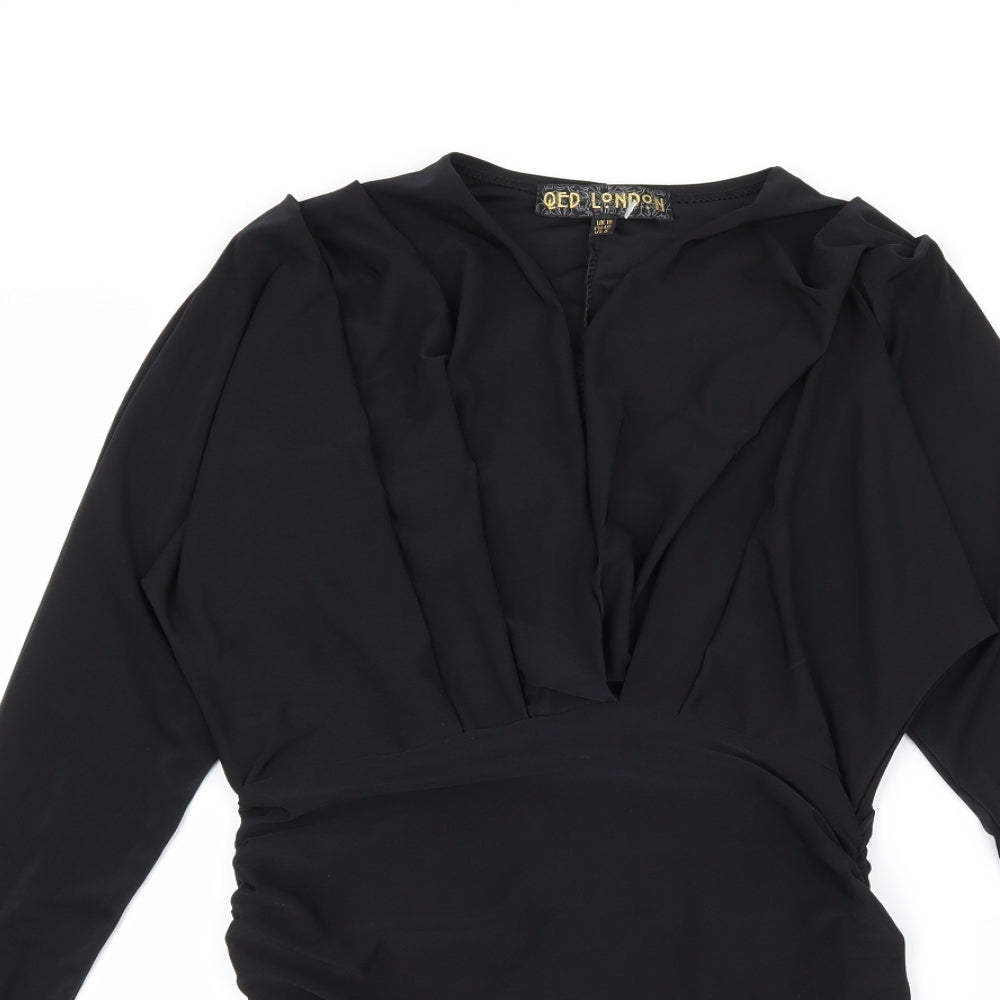 QED London Womens Black  Jersey Bodycon  Size 12