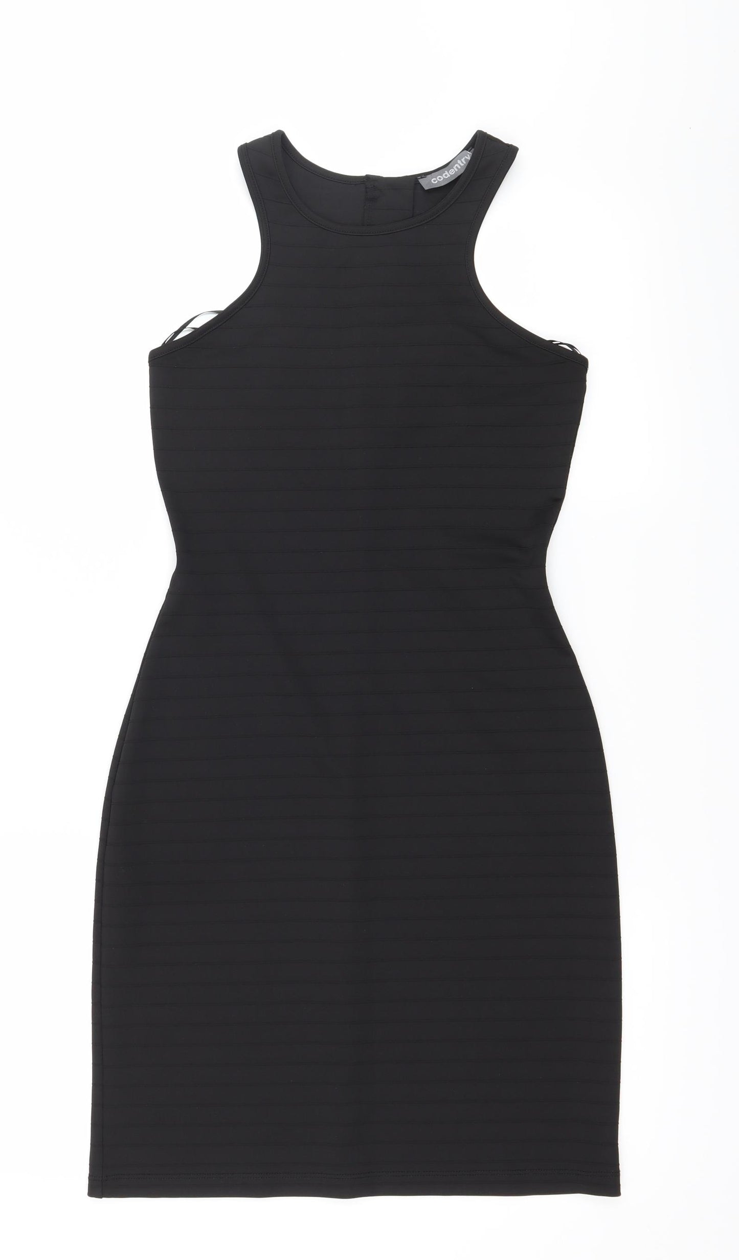 Codentry Womens Black  Jersey Bodycon  Size XS