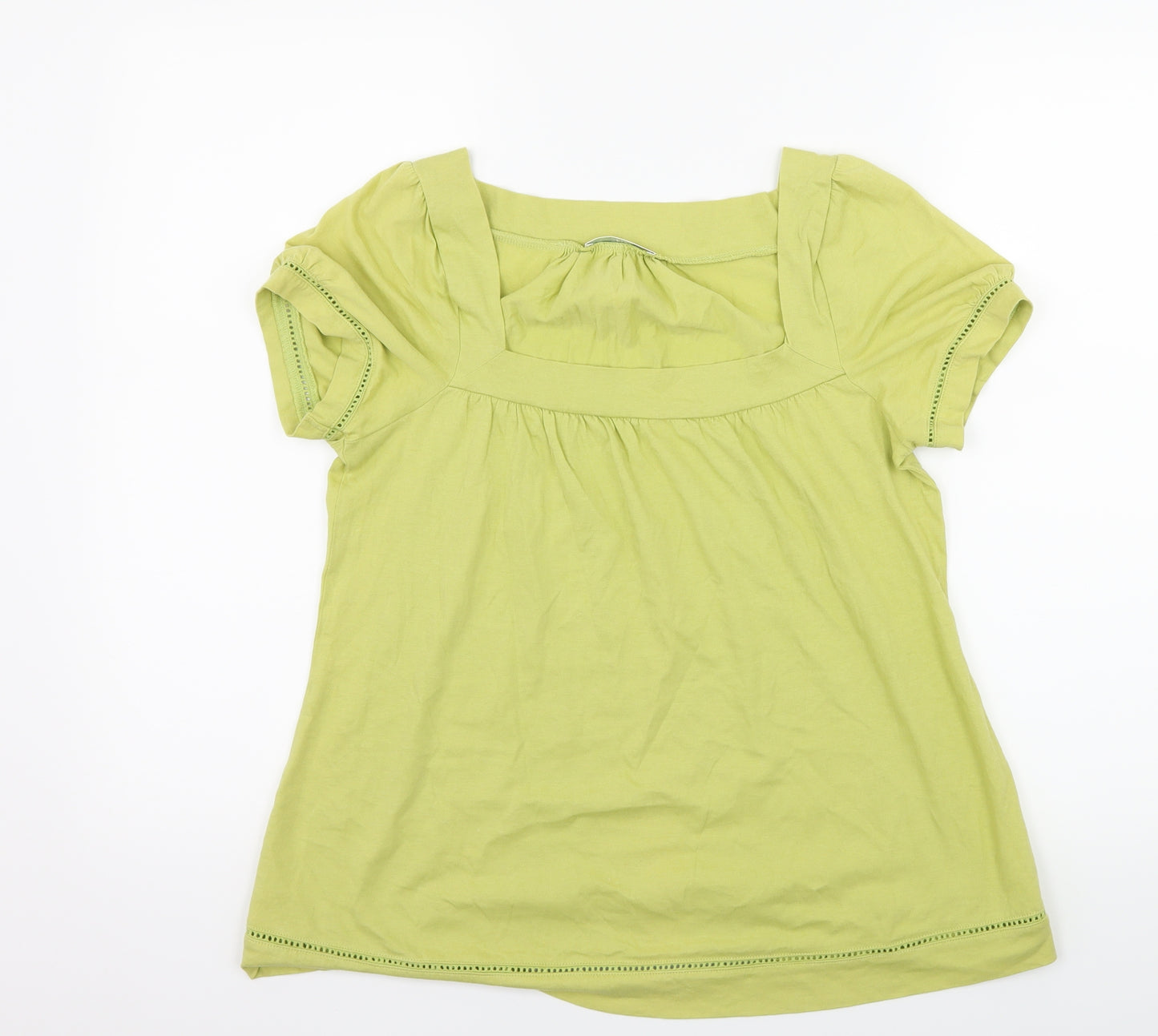 Marks and Spencer Womens Green  Jersey Basic T-Shirt Size 12