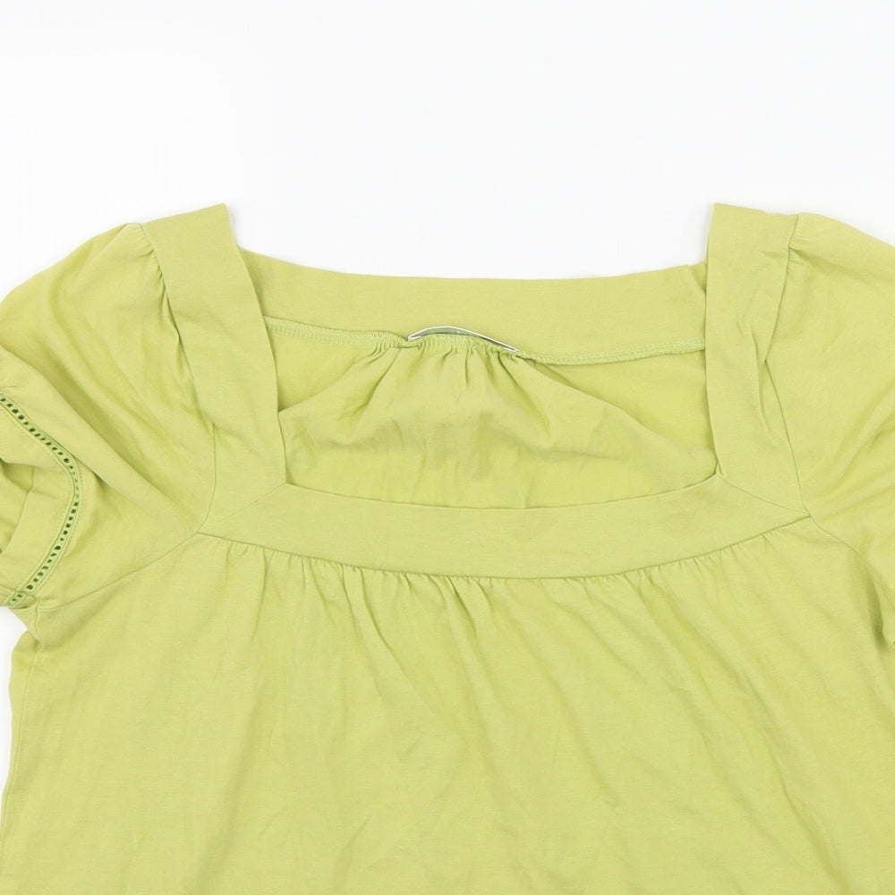 Marks and Spencer Womens Green  Jersey Basic T-Shirt Size 12