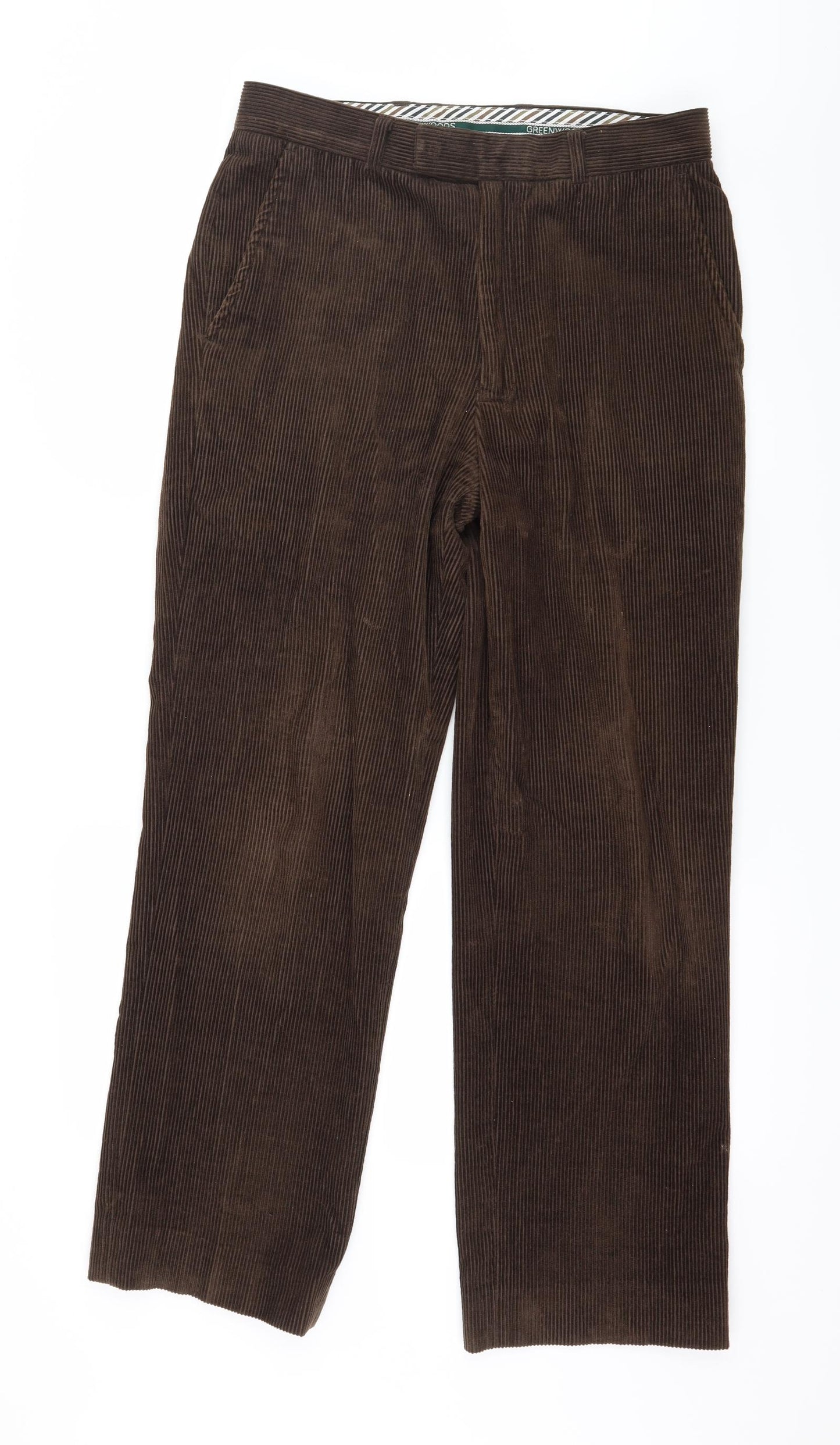 Greenwoods Mens Brown  Corduroy Trousers  Size 32 in L30 in