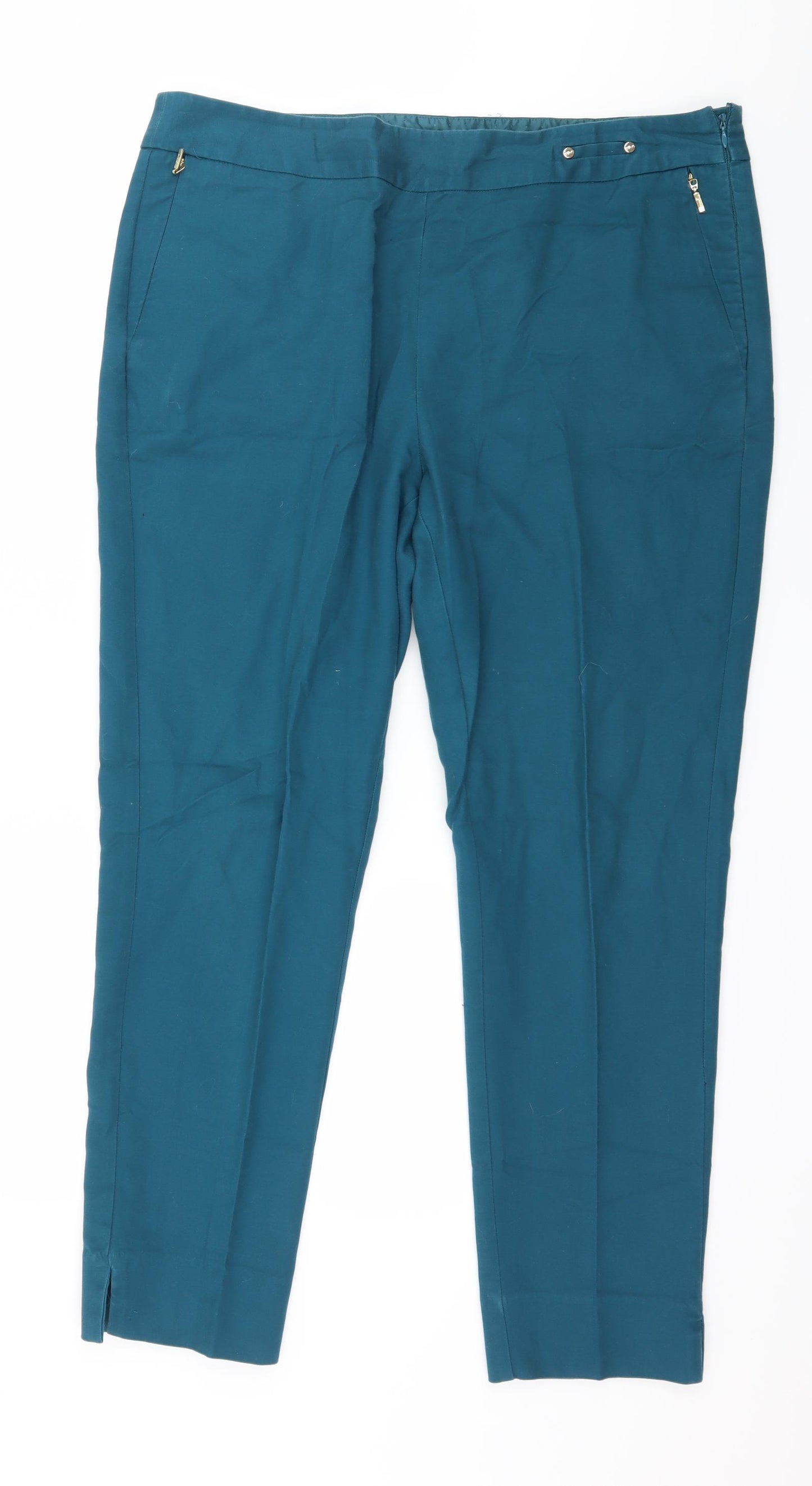Per Una Womens Blue   Trousers  Size 18 L28 in
