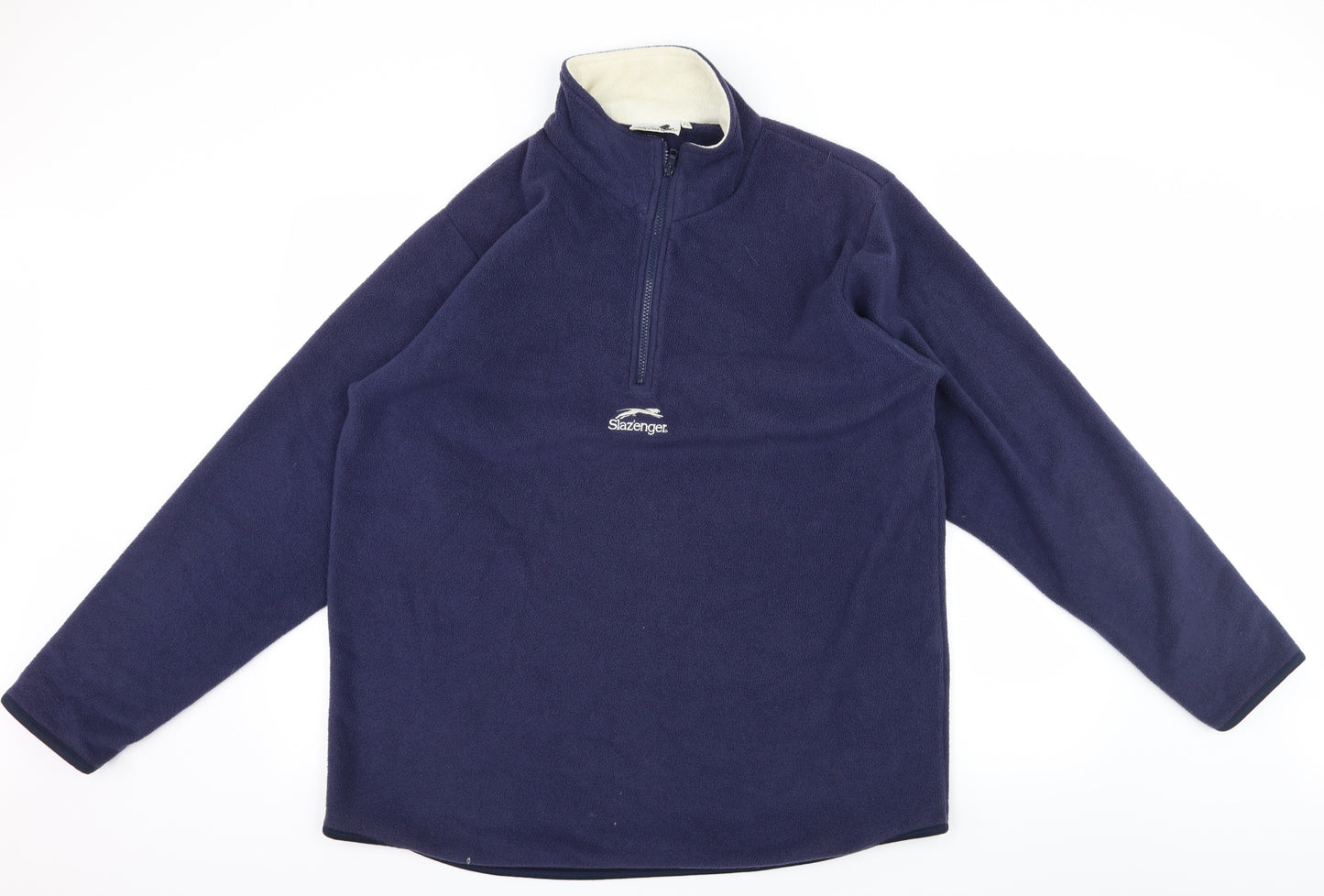 Slazenger Mens Blue  Fleece Pullover Sweatshirt Size XL