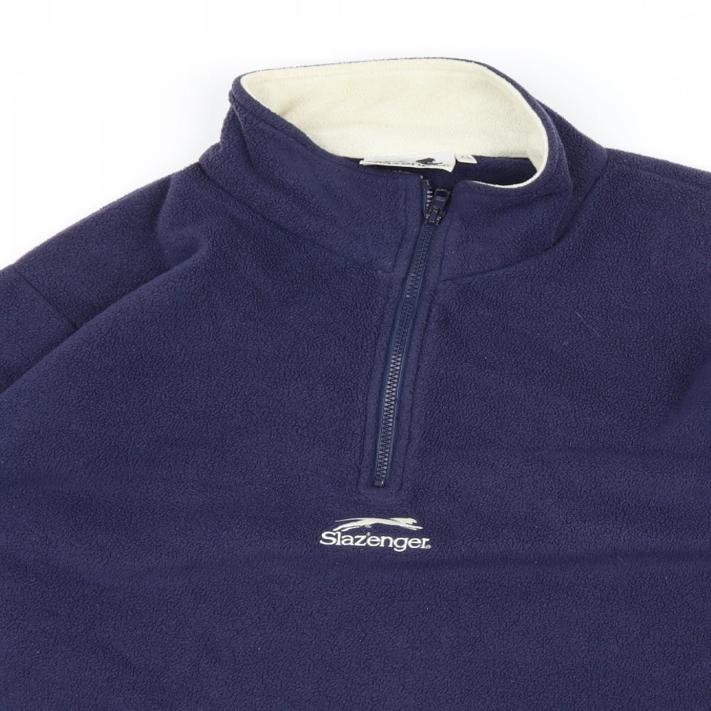 Slazenger Mens Blue  Fleece Pullover Sweatshirt Size XL
