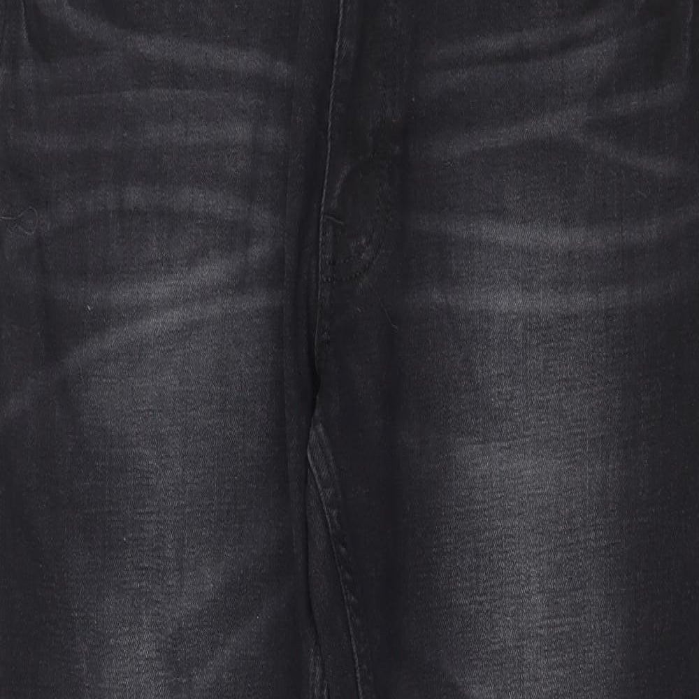 Marks and Spencer Mens Black  Denim Straight Jeans Size 32 in L28 in