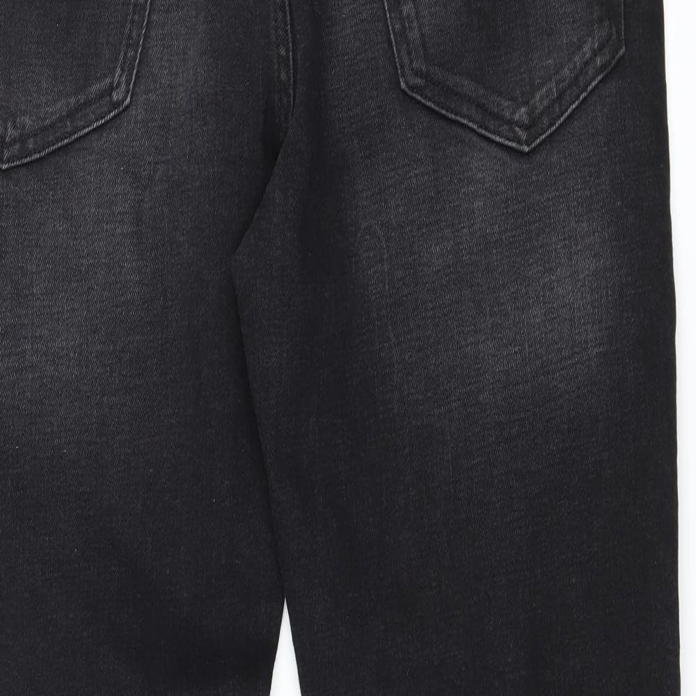 Marks and Spencer Mens Black  Denim Straight Jeans Size 32 in L28 in