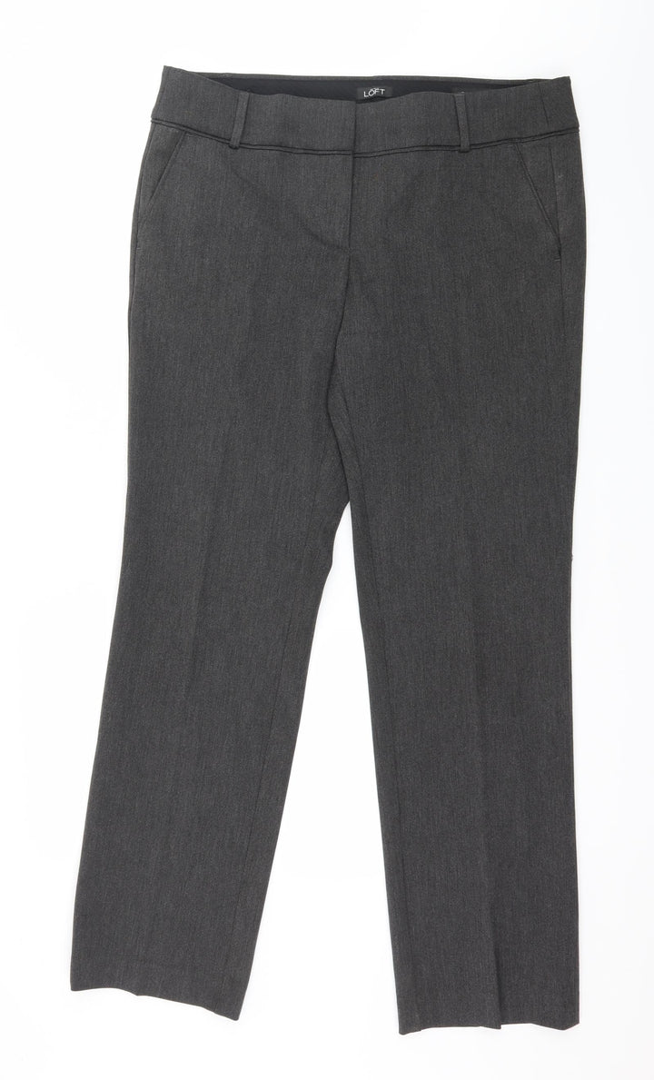 Ann Taylor Womens Grey Trousers Size 12 L30 in