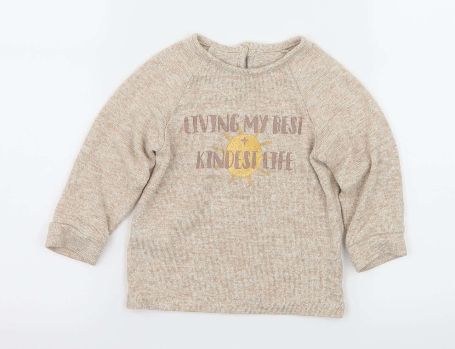 George Baby Brown  Jersey Basic T-Shirt Size 9-12 Months  - Living my best life