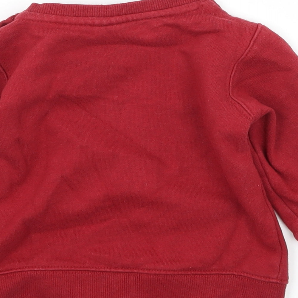 H&M Girls Red  Jersey Pullover Jumper Size 9-12 Months  - Minnie mouse