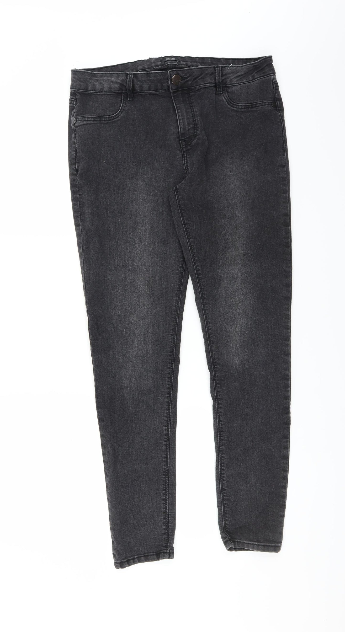 F&F Womens Grey   Skinny Jeans Size 16 L29 in