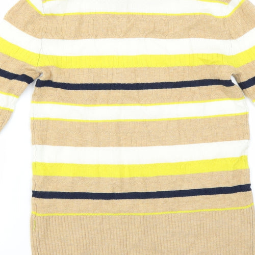 Marks and Spencer Womens Beige Striped  Pullover Jumper Size 6