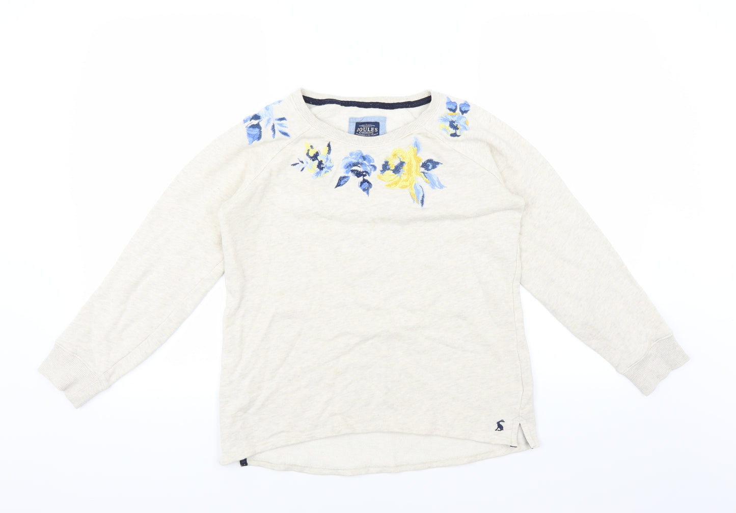 Joules Womens Beige   Pullover Sweatshirt Size 6  - Flower Detail