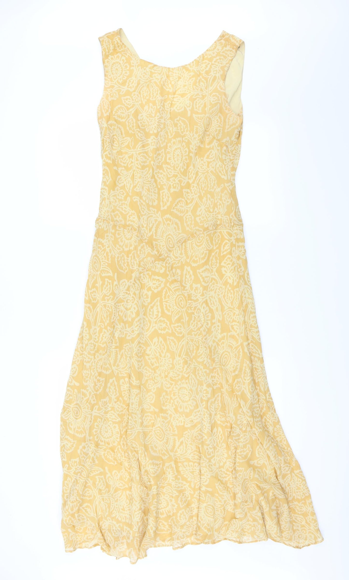 Country Casuals Womens Yellow Floral  Ball Gown  Size 14